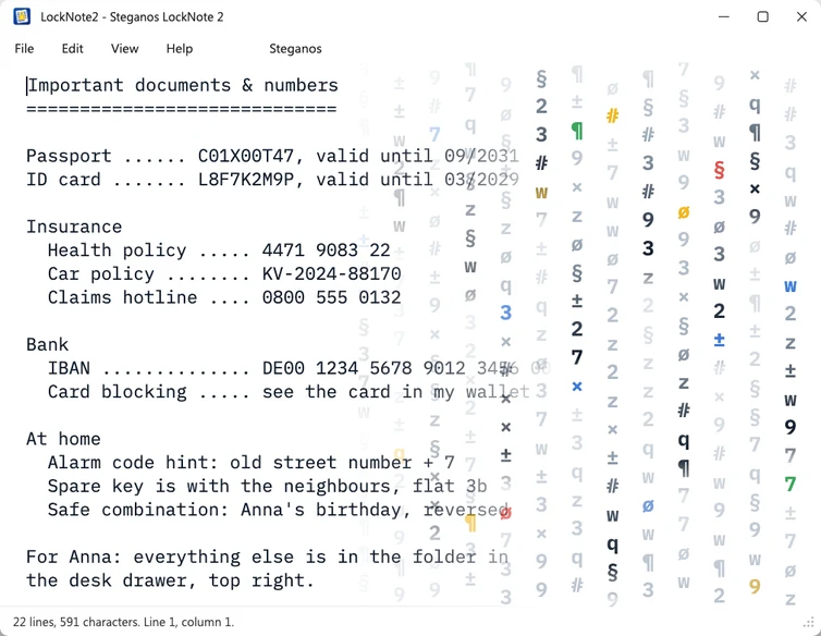 Steganos LockNote 2 – güvenli şifreleme